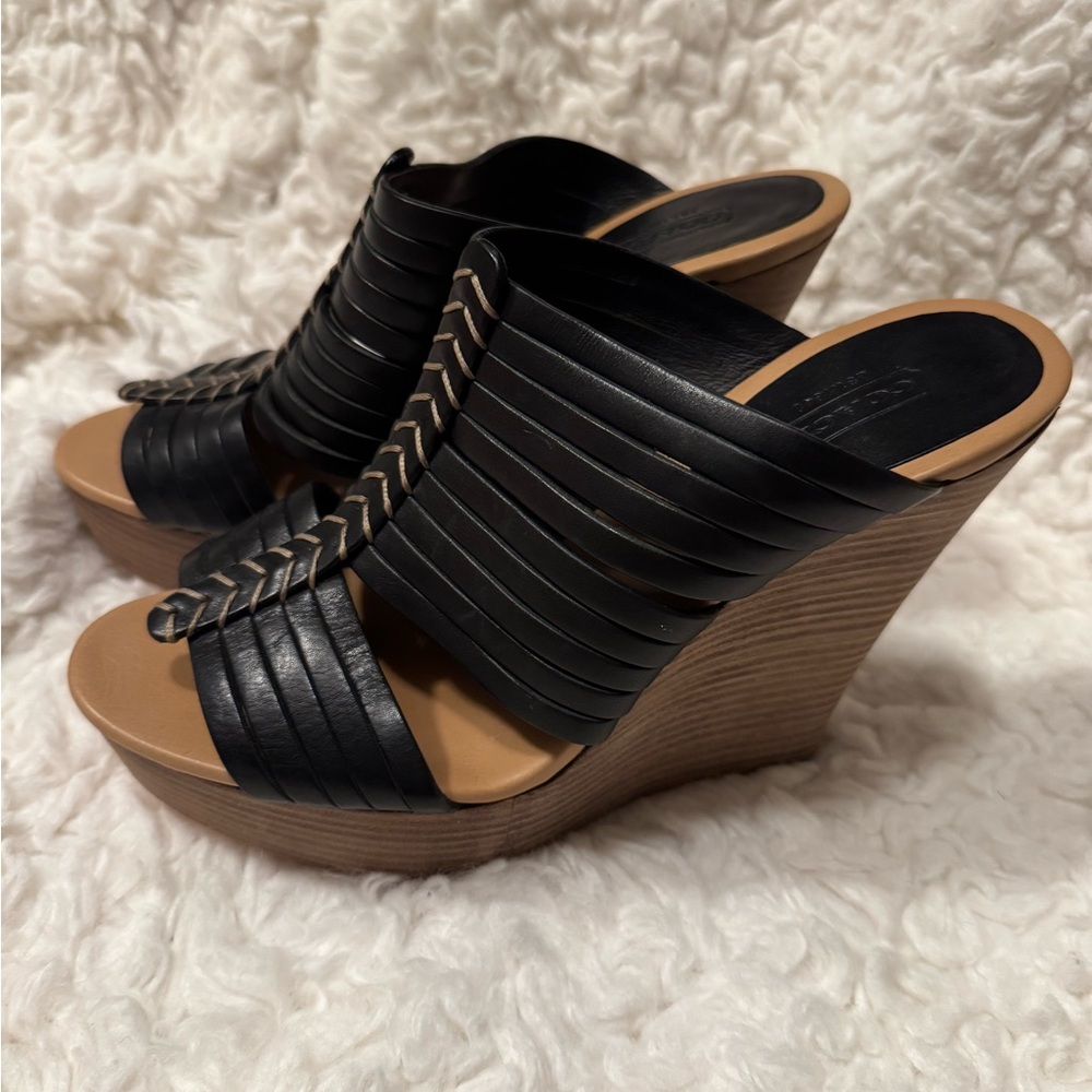 Coach Black Wedges